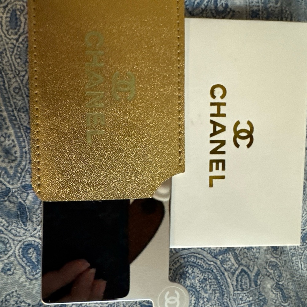 CHANEL Shimmering Gold Card Sleeve